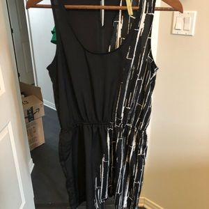 Black and white mini dress